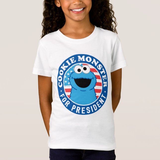 Camiseta Monstro dos Biscoitos para Presidente (Frente)