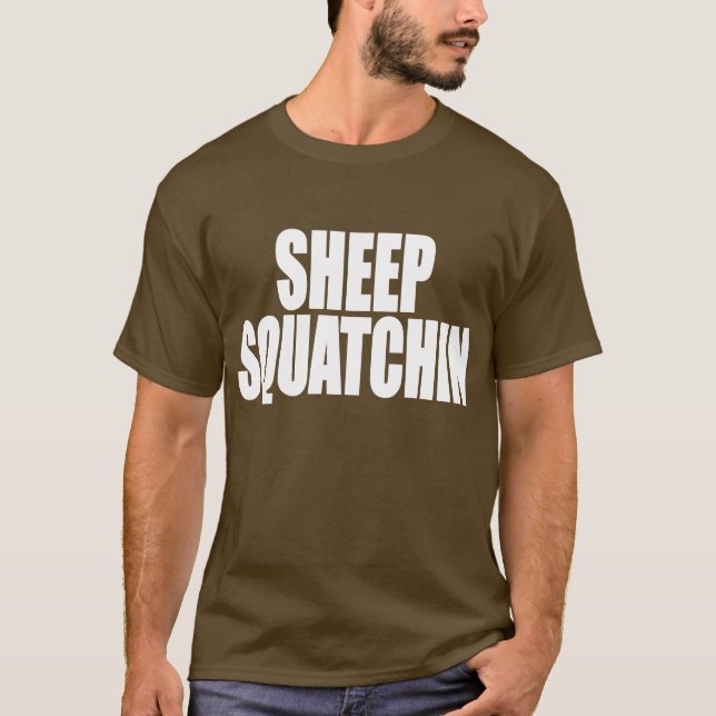 Camiseta Monstro dos CARNEIROS SQUATCHIN & mistérios (Frente)