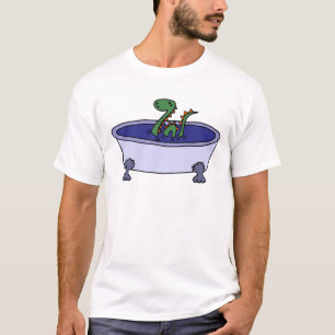 Camiseta Monstro engraçado de Loch Ness na banheira