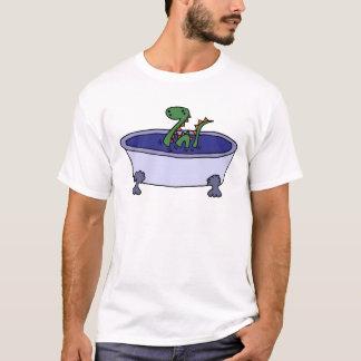 Camiseta Monstro engraçado de Loch Ness na banheira