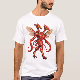Camiseta Monstro Fantasia Dragão Alienígena Vermelho de Dua