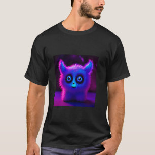 Camiseta Monstro Fofo Brilhante - Arte de Criatura Fofa
