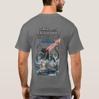 Camiseta Monstro Marinho Contra a Marinha dos EUA