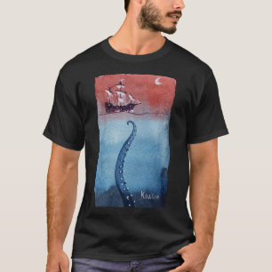 Camiseta Monstro marinho lendário de Kraken