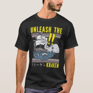 Camiseta Monstro Marinho Lula Frutos do Mar Tripulação Pira