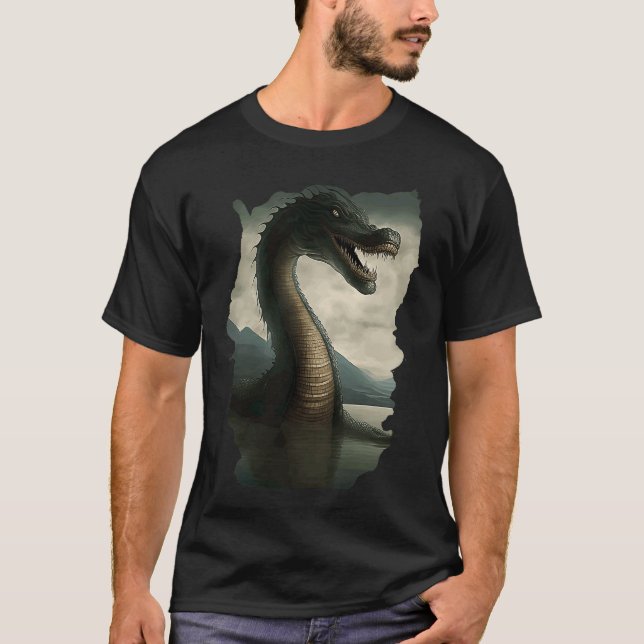 Camiseta Monstro misterioso do Loch Ness (Frente)