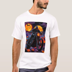 Camiseta Monstro Motociclista de Halloween