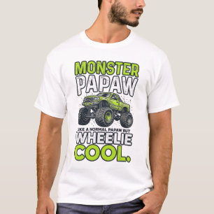 Camiseta Monstro Papaw Rodinha Legal Caminhão Monstro Engra