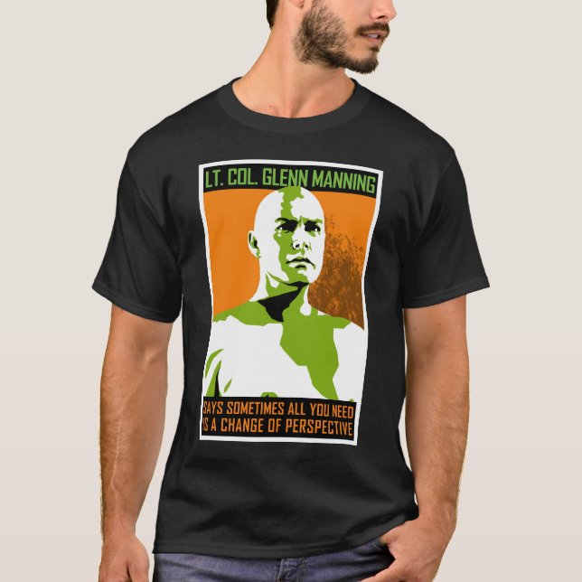 Camiseta Monstro PSA - Lt. Col. Glenn Manning T-shirt (Frente)