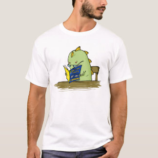 Camiseta Monstro que lê o t-shirt cómico