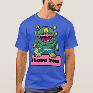 Camiseta Monstro Romântico do Amor Verde