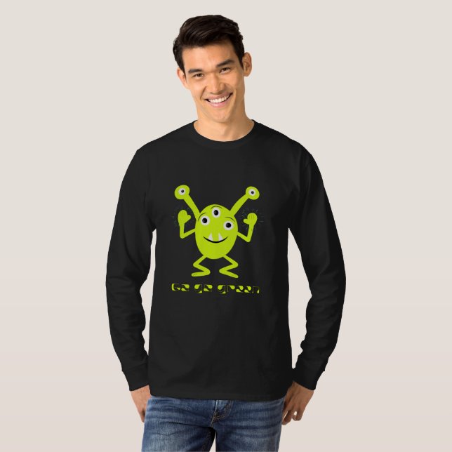 Camiseta Monstro verde (Frente Completa)