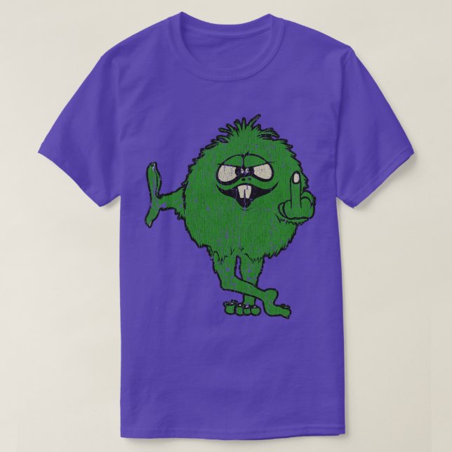 Camiseta Monstro Verde do IDGAF de Dedo Médio (Frente do Design)