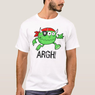 Camiseta Monstro verde do pirata "ARGH!" T-shirt