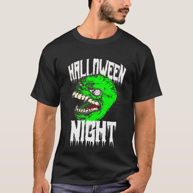 Camiseta Monstro Verde Halloween (Frente)