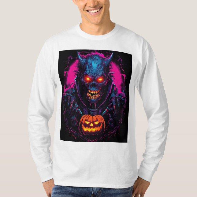 Camiseta Monstros Assustadores do Halloween (Frente)