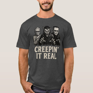 Camiseta Monstros Clássicos de Halloween de Terror Creepin