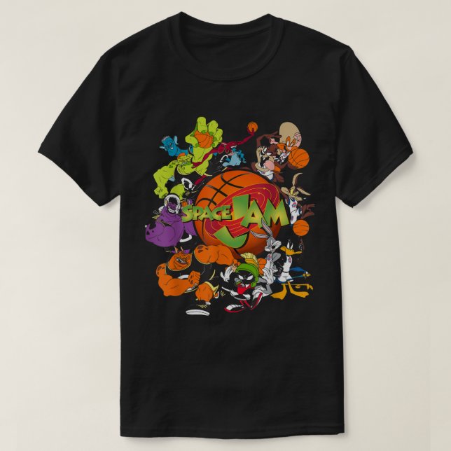 Camiseta Monstros com Emperramento de Espaço e Esquadrão de (Frente do Design)