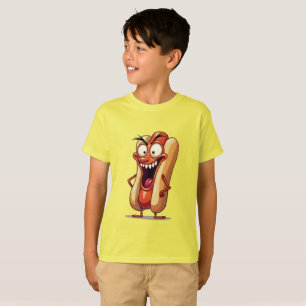 Camiseta Monstros da Comida CACHORRO-QUENTE DO MAL