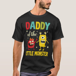 Camiseta Monstros Dançando Juntos Feliz Pai Do Pequeno