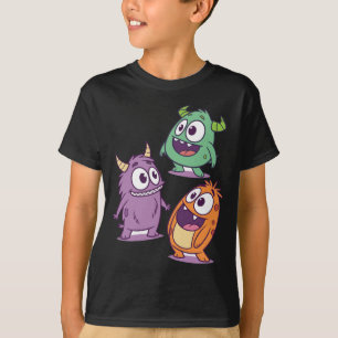 Camiseta Monstros de Cartoons Reproduzíveis - Caráter Bonit