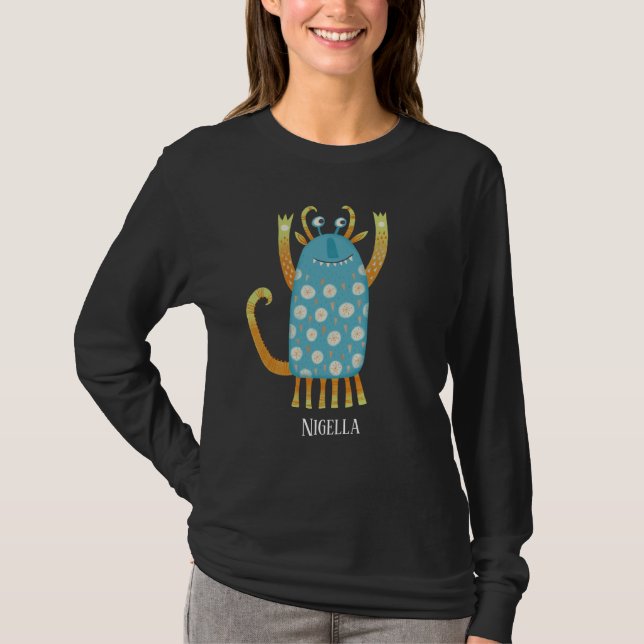 Camiseta Monstros Divertidos Personalizados (Frente)