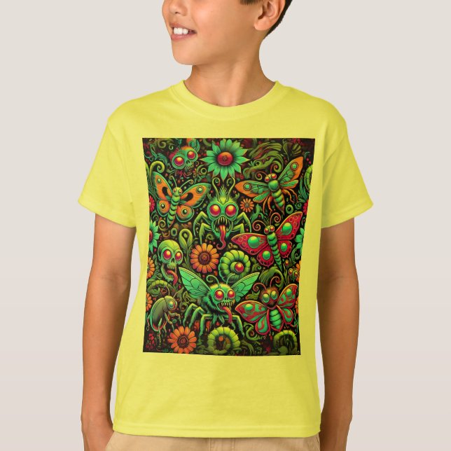 Camiseta Monstros do Inseto Neon Crawy (Frente)