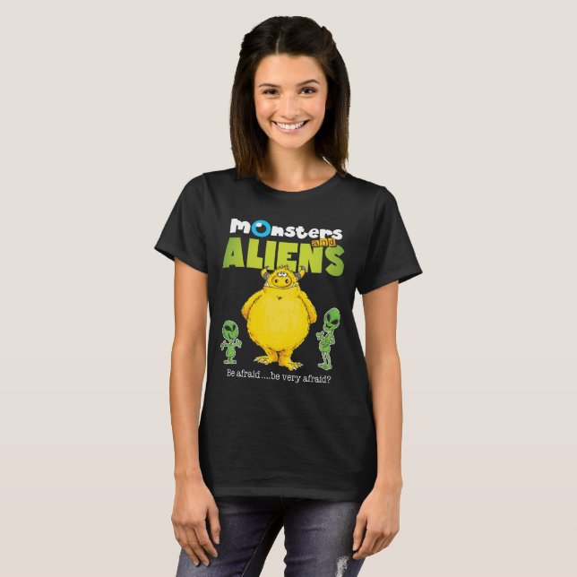 Camiseta Monstros e Aliens V2 (Frente Completa)