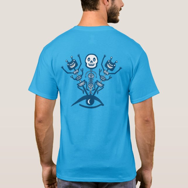 Camiseta Monstros e Esqueleto (Verso)