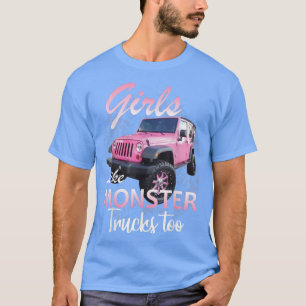 Camiseta Monstros Engraçados Meninas Como Monstros Caminhõe