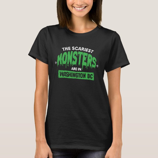 Camiseta Monstros Mais Assustadores Antirliberais Cos de Ha (Frente)