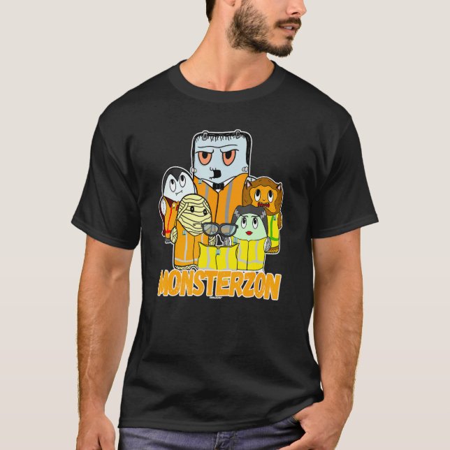 Camiseta Monstros Swagazon Mummy Frankenstein Dracula Monst (Frente)