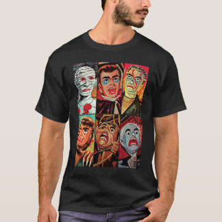 Camiseta Monstros Universais Clássicos Sarcástico Gráfico