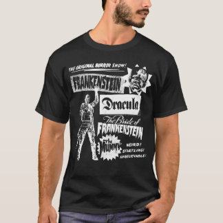 Camiseta Monstros UniversaisA Exibição de Terror Original d