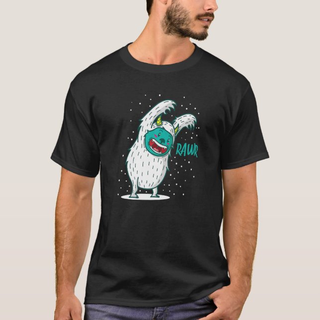 Camiseta Monstros Yeti Assustam A Neve (Frente)