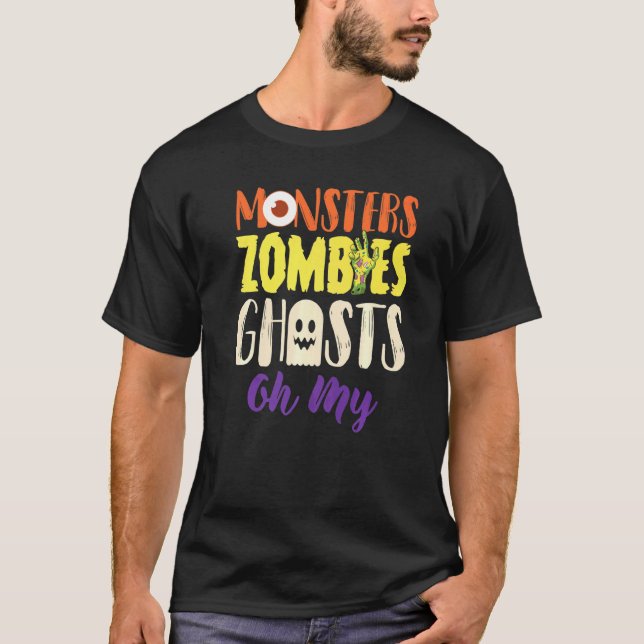 Camiseta Monstros Zumbis Fantasmas (Frente)
