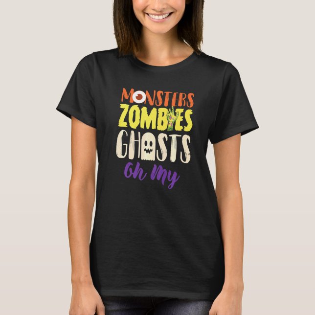 Camiseta Monstros Zumbis Fantasmas (Frente)