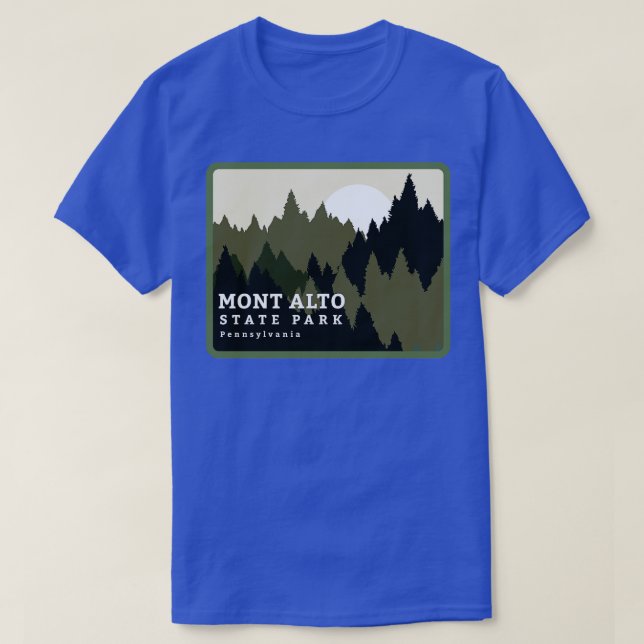 Camiseta Mont Alto State Park Pensilvânia Forest Sunrise (Frente do Design)