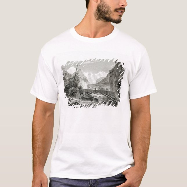 Camiseta Mont Blanc dos banhos de St. Didier (Frente)