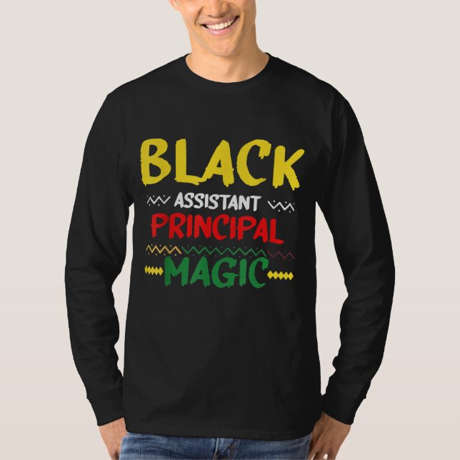 Camiseta Mont de Histórico Preto Mágico do Principal do Ass (Frente)