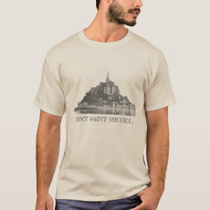 Camiseta Mont Santo-Michel - Camisa-T em relevo