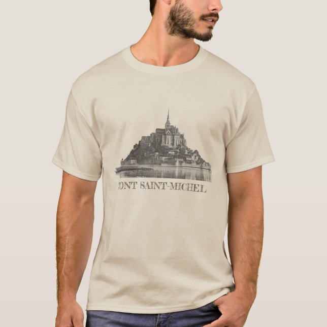 Camiseta Mont Santo-Michel - Camisa-T em relevo (Frente)