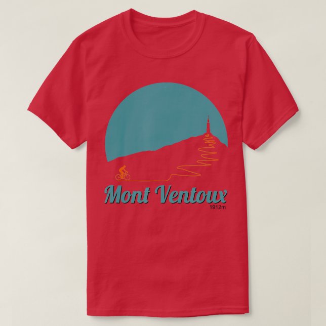 Camiseta Mont Ventoux Cycling Climb Mountain (Frente do Design)