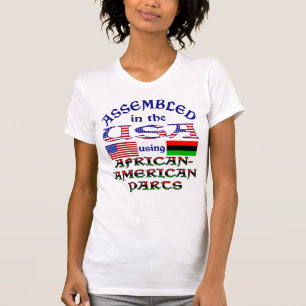 Camiseta Montado nos EUA usando peças afro-americanas
