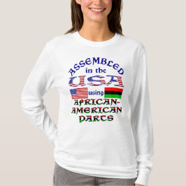 Camiseta Montado nos EUA usando peças afro-americanas