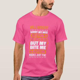 Camiseta Montador Bite Me Button Works Reparo de Máquinas M