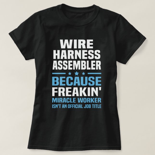 Camiseta Montador de arnês de fios (Frente do Design)