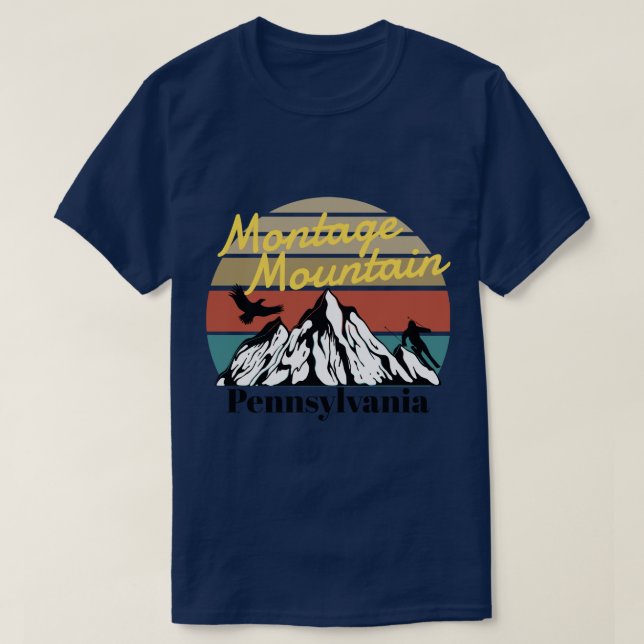 Camiseta Montage Mountain ski Pensilvânia 1 (Frente do Design)