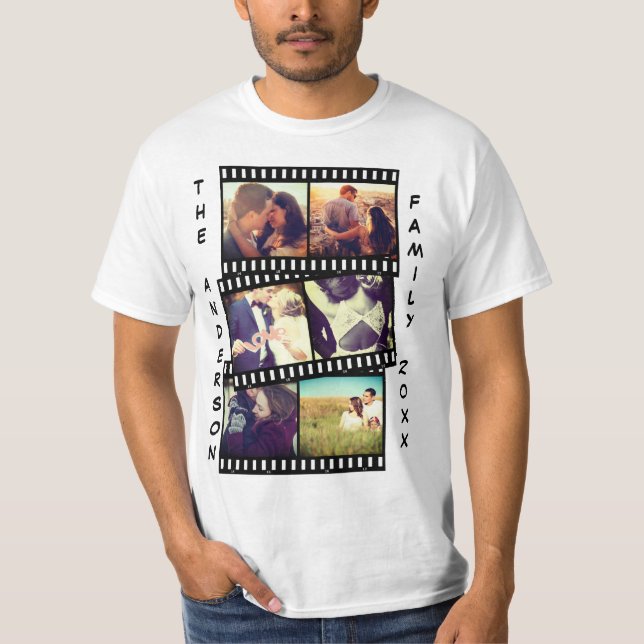 Camiseta montagem de fotos personalizada (Frente)