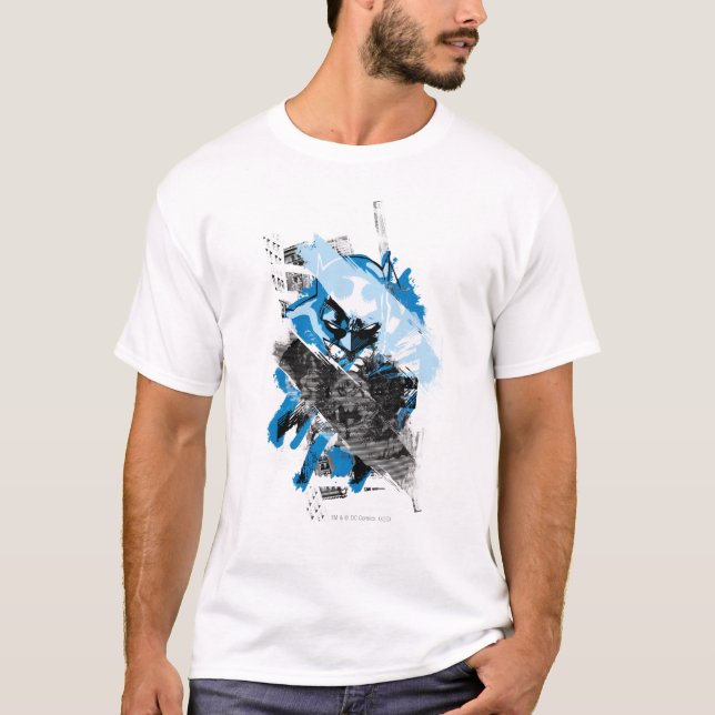 Camiseta Montagem de Futura Cityscape do Batman (Frente)